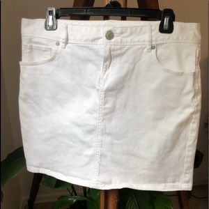 White Loft stretch Jean skirt size 4
